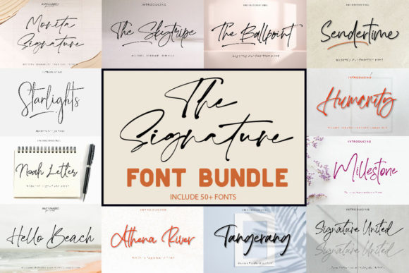 Download The Signature Font Bundle - Signature Collection
