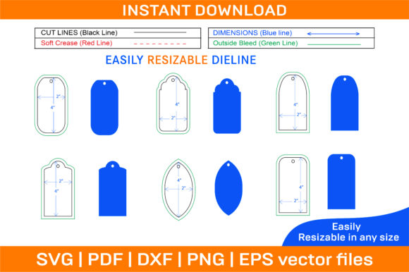 Download Tagline Design Set 4x2 Inch Dieline Temp - Tagline Collection
